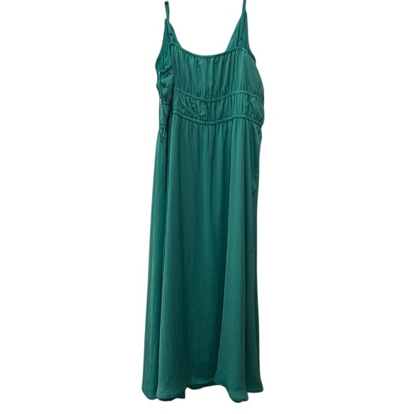 ON 34th Chic Green Maxi Dress w/ Spaghetti Straps Size XL Beach/Vacation‎ - Picture 7 of 9